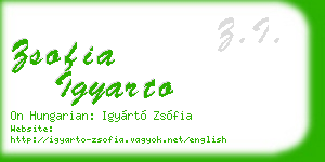 zsofia igyarto business card