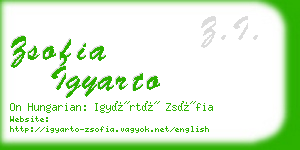 zsofia igyarto business card